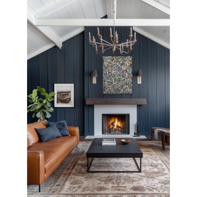 Textile White Noise - Colorful Energetic Abstract Expressive Textural Drip Painting Original Artwork by Marc Raphael For Sale - Image 7 of 8