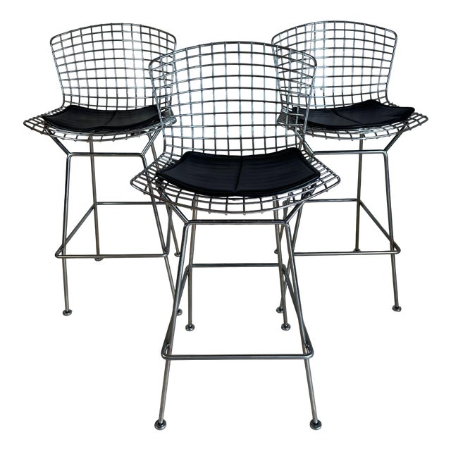Vintage Stools by Harry Bertoia for Knoll, 1970s, Set of 3 For Sale