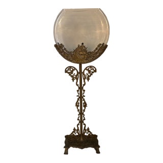 1920s Fish Bowl on Stand For Sale