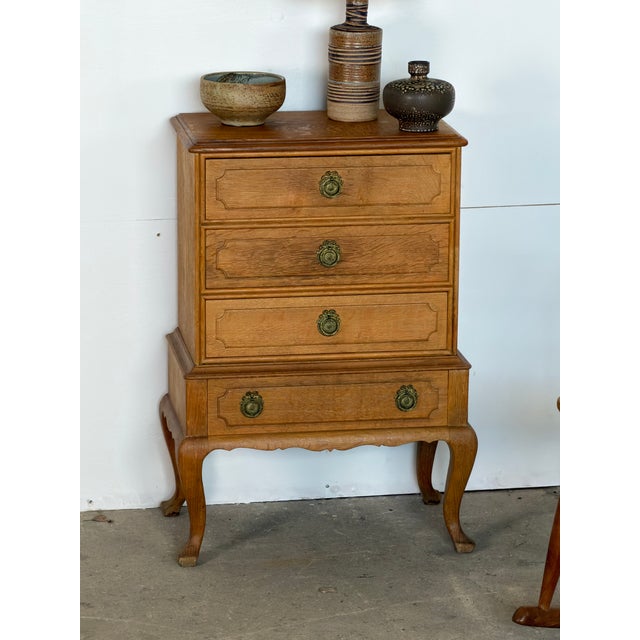 Wood Danish Quartersawn Oak Chest of Drawers by Henning Kjærnulf, 1960s For Sale - Image 7 of 9