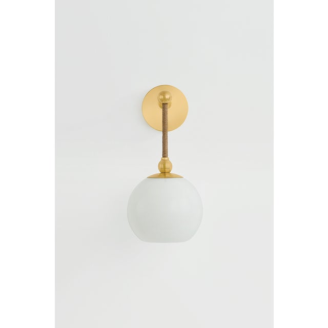 Mitzi Mitzi Abbie 7.25 in. 1 Light Wall Sconce in Aged Brass Finish For Sale - Image 4 of 10