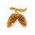 Mid 20th Century Vintage 14k Yellow Gold Textured Pinecone Diamond Brooch Pin For Sale - Image 5 of 8