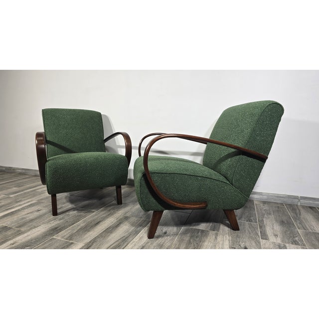 1940s Lounge Chairs by Jindrich Halabala, 1940s, Set of 2 For Sale - Image 5 of 10