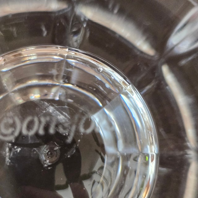 Orrefors Late 20th Century Orrefors Sweden Crystal 4" Ball Votive Candle Holder Cubist Clear For Sale - Image 4 of 8