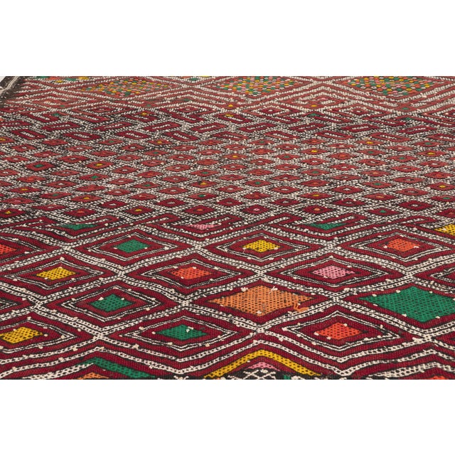 Late 20th Century Vintage Zemmour Moroccan Kilim Rug, 04'00 X 16'01 For Sale - Image 5 of 10