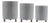 Iron Metal Planter with Geometric Design and Wood Legs (Set of 3) For Sale