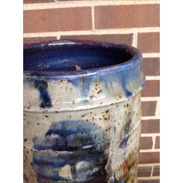 Tan 1970s Studio Pottery Floor Vase For Sale - Image 8 of 11