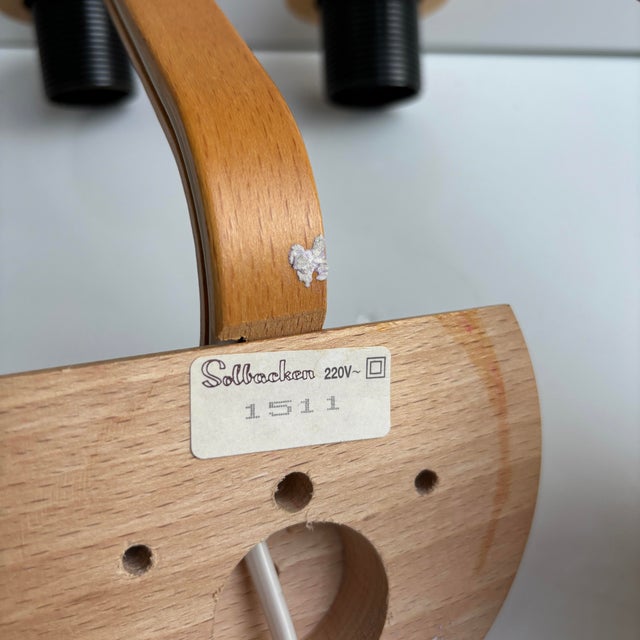 Wood Pair of Pine Swedish 1970s Wall Lights / Sconces by Solbackens Svarveri For Sale - Image 7 of 7