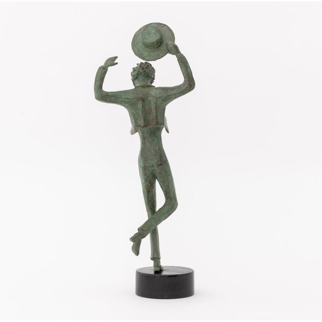 Verdigris Tanya Poust Flamenco Dancer Patinated Bronze For Sale - Image 8 of 9