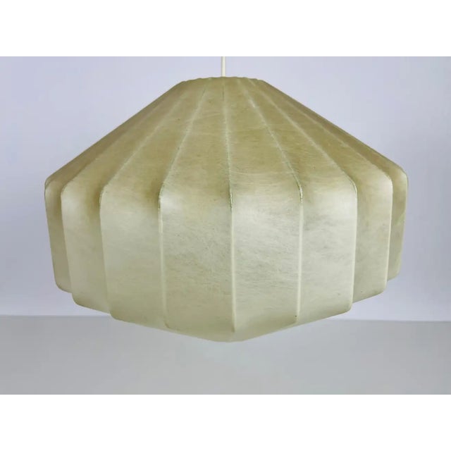 Plastic Mid-Century Cocoon Losange Pendant Light, 1960s, Italy For Sale - Image 7 of 13