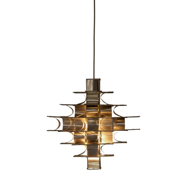 Cassiopeia Seven-Tier Pendant Light by Max Sauze for Max Sauze Studio, 1970s For Sale