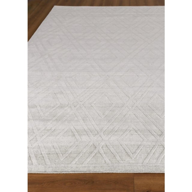Transitional Exquisite Rugs Montacute Handmade Bamboo Silk & Cotton Ivory Rug-12'X15' For Sale - Image 3 of 6