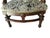 Traditional Rare Pair of Antique Medallion Back Parlor Armchairs – Ornate Carved Wood & Floral Tapestry For Sale - Image 3 of 12