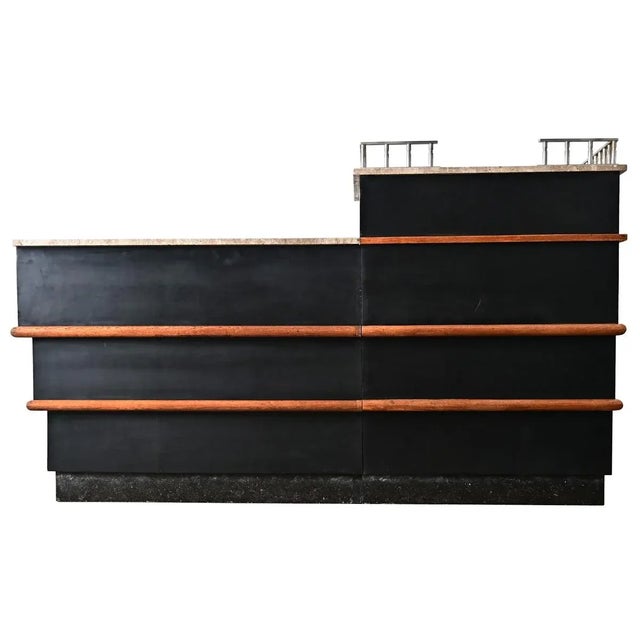 Industrial Mid 20th Century French Midcentury Tiered Bar Counter For Sale - Image 3 of 11