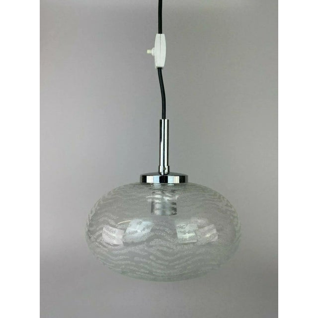 Space Age Pendant Lamp in Glass from Hustadt Leuchten, 1970s For Sale - Image 8 of 8