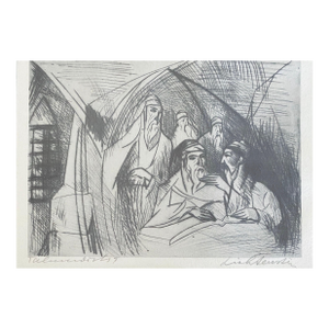 Isaac Lichtenstein 1Bezalel School Jerusalem Israeli Judaica Etching