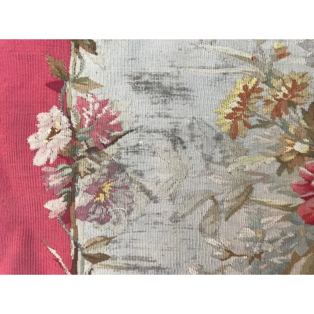 Textile Aubusson Cushion Cover Tapestry For Sale - Image 7 of 9