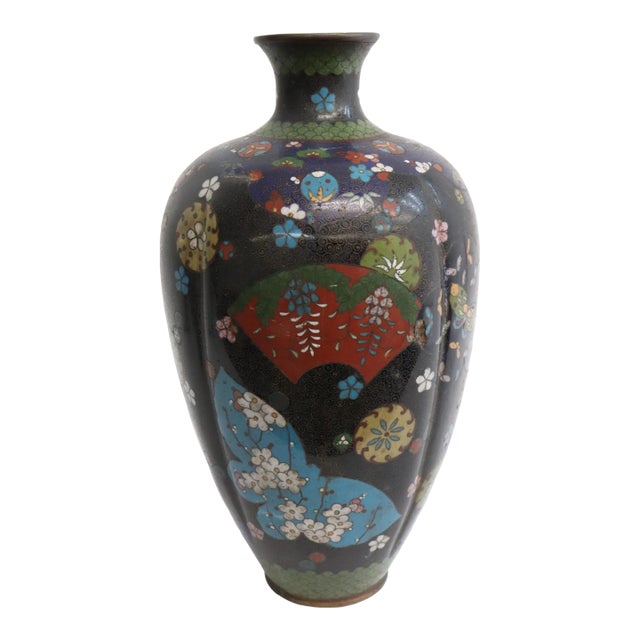 19th Century Japanese Cloisonne Vase For Sale