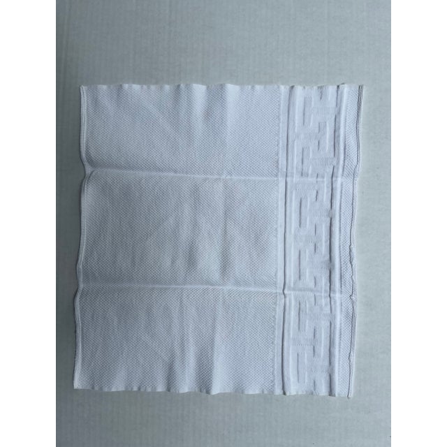 Early 20th Century Antique Greek Key Cotton Hand Towel For Sale - Image 5 of 5