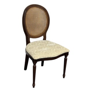 Bombay Company Traditional Oval Cane-Back Side Chair For Sale
