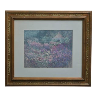 Late 20th Century Jackie Simmonds, Gazebo in the Park, Pastel, Royal Society of British Artists, Framed For Sale