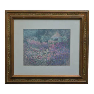 Late 20th Century Jackie Simmonds, Gazebo in the Park, Pastel, Royal Society of British Artists, Framed
