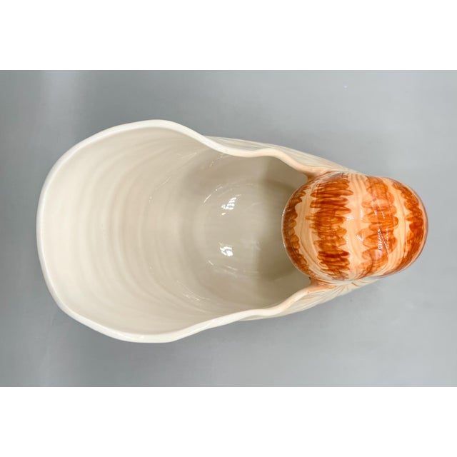 Fitz and Floyd Fitz and Floyd Seaboard Nautilus Shell Wine Caddy / Cachepot — Coastal Ceramic For Sale - Image 4 of 8