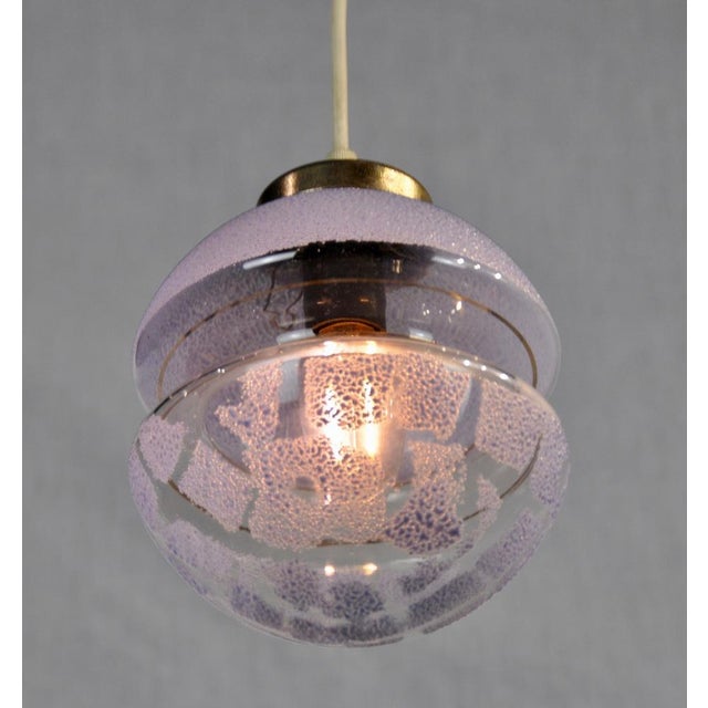 Glass Blue Diabolo Ceiling Lamp, 1970s For Sale - Image 7 of 14