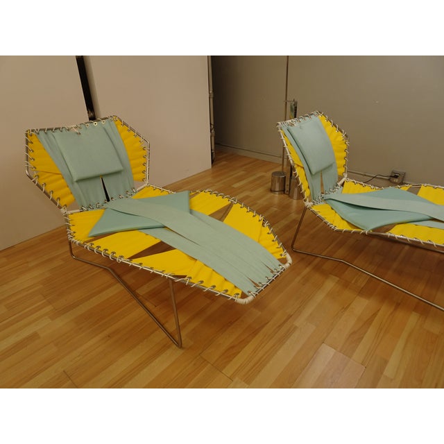 1990s Pair Patio Chaise Lounges For Sale - Image 9 of 13