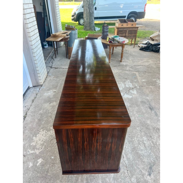 French Art Deco Macassar Ebony Sideboard or Credenzas 1940s For Sale - Image 4 of 12