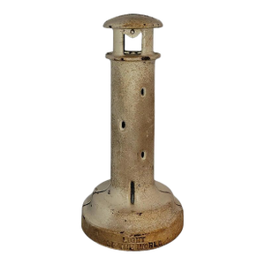 20Thc Original Painted Lighthouse Iron Bank -Hubley