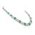 19.11 Ctw Vivid Emerald and 8.82 Ctw Diamond Tennis Necklace 18k White Gold For Sale - Image 4 of 9