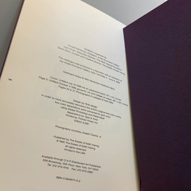 Purple 1989 Keith Haring Works on Paper Book For Sale - Image 8 of 9