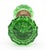 Vintage fluted shaped green glass door knobs with a brass shank. Priced as a pair of knobs with a spindle. Good condition...