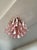 2020s Murano Ceiling Chandelier | 32 Pink Glass and Lattimio Petals in a Contemporary | Mid Century Style For Sale - Image 5 of 11