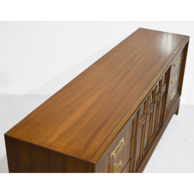 1970s Campaign Style Lowboy Dresser by Henry M. Goodman Furniture For Sale - Image 10 of 12