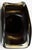 Mid 20th Century Vintage Murano Style Black Amethyst Sommerso Art Glass Saddle Rim Chimney Vase For Sale - Image 5 of 6