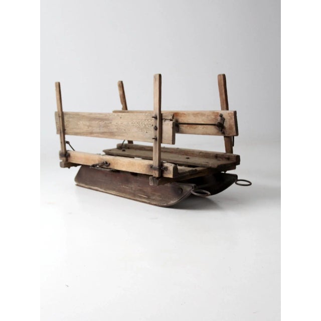 Antique Primitive Wooden Sled For Sale - Image 12 of 13