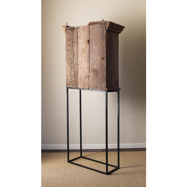 Antique Cabinet on Steel Stand, 1760 For Sale - Image 3 of 14