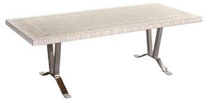 Large Mid-Century White Ceramic and Chrome Coffee Table, 1960s