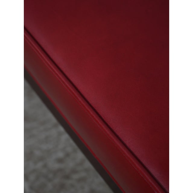 Baker Mahogany Leather Chippendale Window Bench For Sale - Image 12 of 17