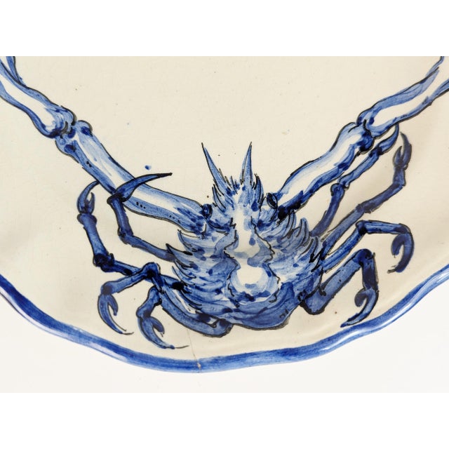 Ceramic Italian Hand-Painted Ceramic Dishes by Giuseppe Mazzotti Albisola, 1930s, Set of 12 For Sale - Image 7 of 15