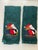Pair Christmas Holidays Bath Terry Towels With Santa’s Appliqués For Sale - Image 4 of 5