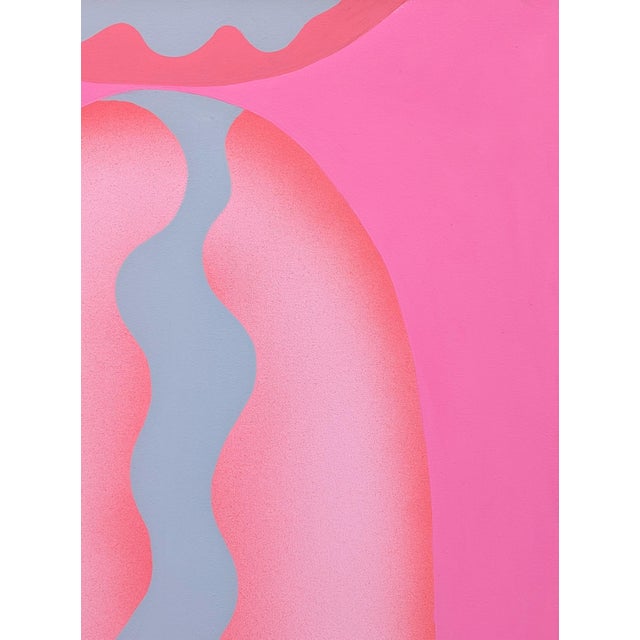 Textile Alika Herreshoff "Bess Nest" Contemporary Colorful Pink and Purple Abstract Painting, 2015 For Sale - Image 7 of 12