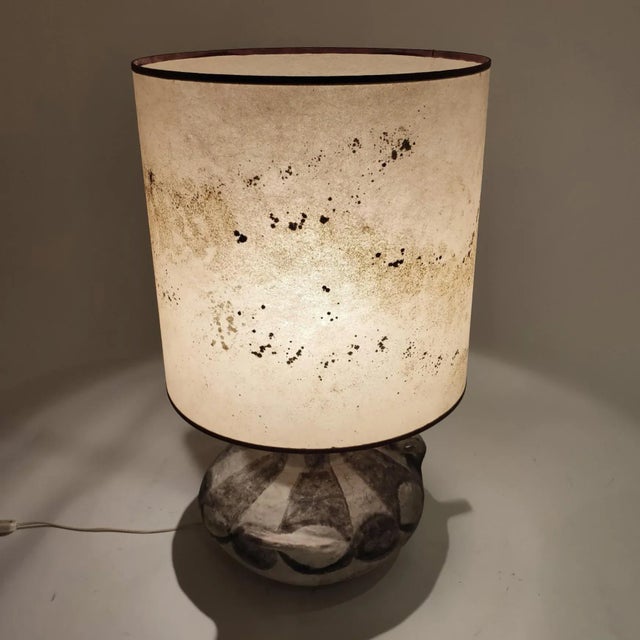 Large German Stoneware Table Lamp from Søholm, 1960s For Sale - Image 10 of 13