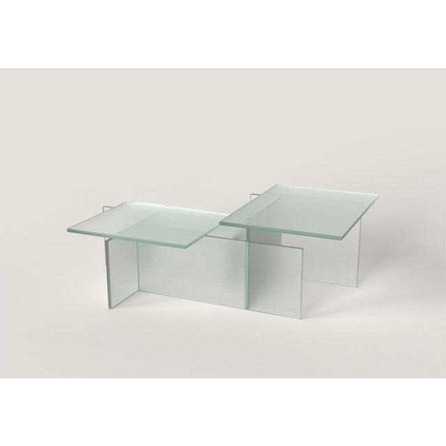 Dedalo V2 Glass Low Table by Simone Fanciullacci For Sale - Image 6 of 11