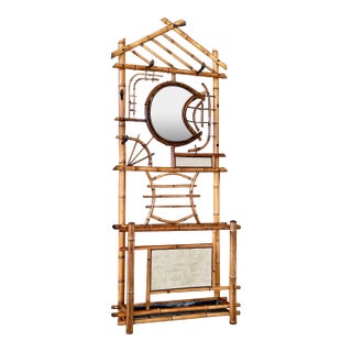 Early 20th Century French Bamboo Aesthetic Movement Hall Tree or Coat Hat Rack For Sale