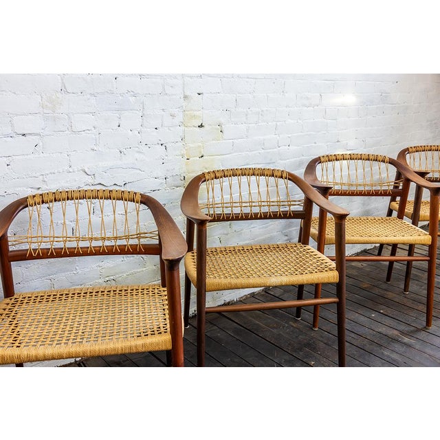 A set of four (4) "Bambi" chairs by Rolf Rastad & Adolf Relling for Bahus, c. 1950s (Norway). These are stamped and made...