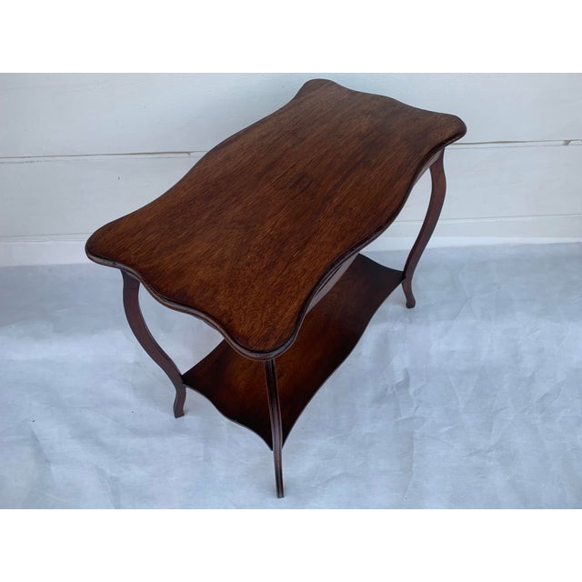 1950s Art Nouveau Side Table with Shelf in Ash Wood, 1950s For Sale - Image 5 of 18