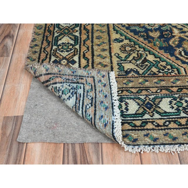 Textile 1960s Sand Vintage Persian Rug For Sale - Image 7 of 12